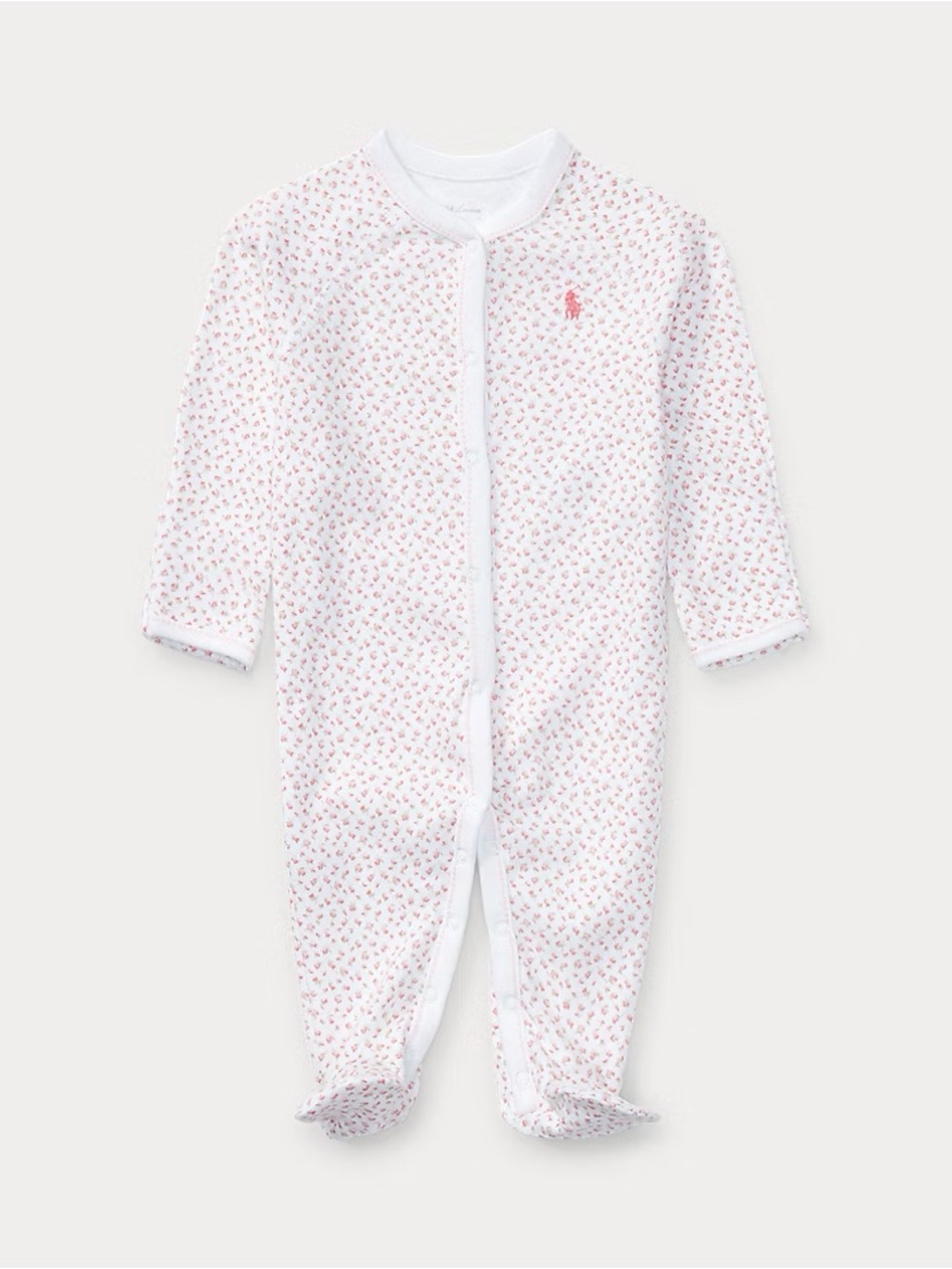 Ralph Lauren Floral Cotton Footed Snap PJ 9 months